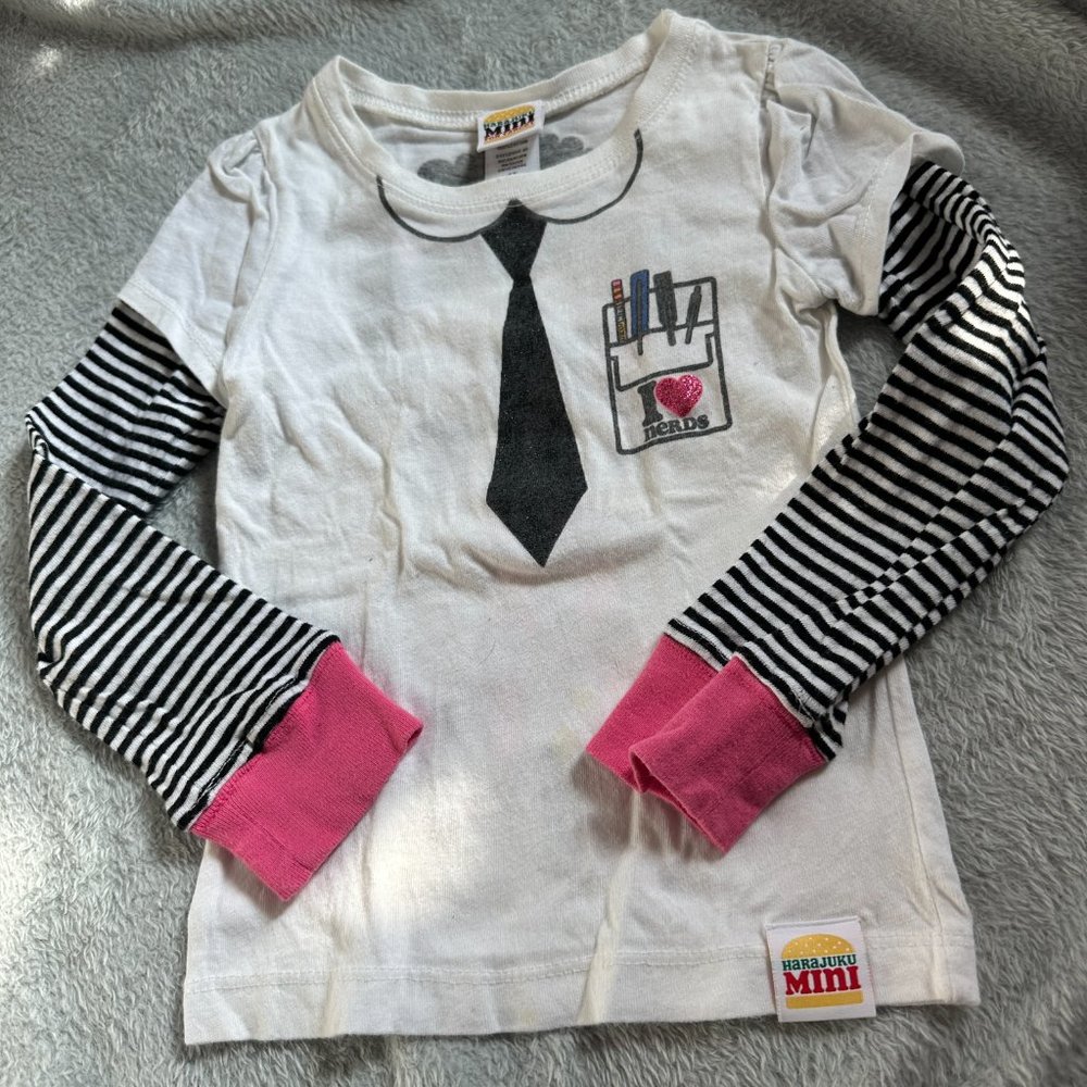 Harajuku Mini Girls Long Sleeve Tee T-Shirt Sz 4T - Picture 3 of 6